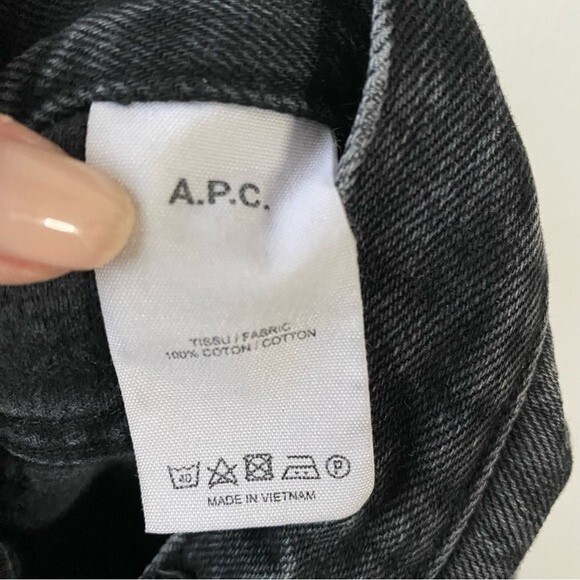 a.p.c. sailor jeans washed black high rise size 24 - Picture 11 of 13